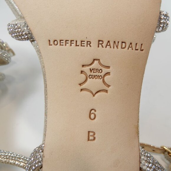 Loeffler Randall Mikel Bow Sandals Size 6 Crystal Rhinestone Embellished NEW - Picture 13 of 16